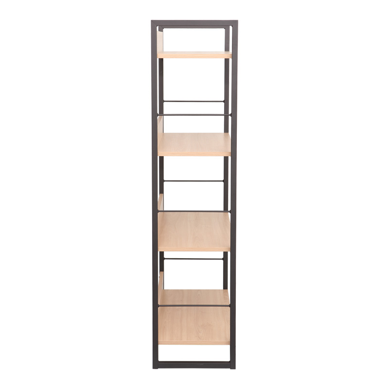 Библиотека Dorfie в естествен цвят с черен метал 70x30x124.5 см - Image 4