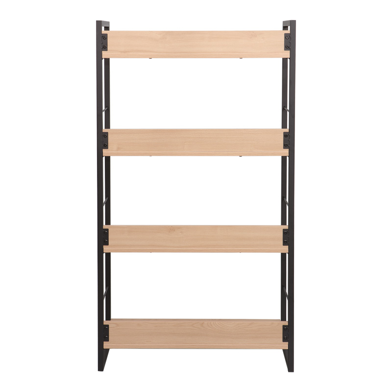 Библиотека Dorfie в естествен цвят с черен метал 70x30x124.5 см - Image 5
