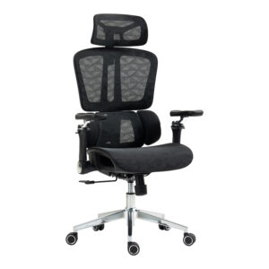 Офис стол Jeffer mesh в черен цвят 67x62x115-125 см
