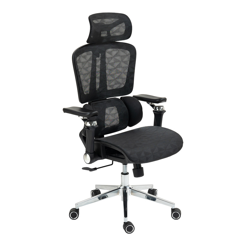 Офис стол Jeffer mesh в черен цвят 67x62x115-125 см - Image 6