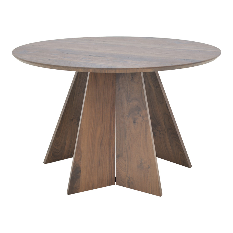 Масичка за бисквити MDF в орехов цвят Φ120x76см - Image 2