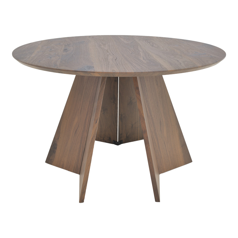 Масичка за бисквити MDF в орехов цвят Φ120x76см - Image 3