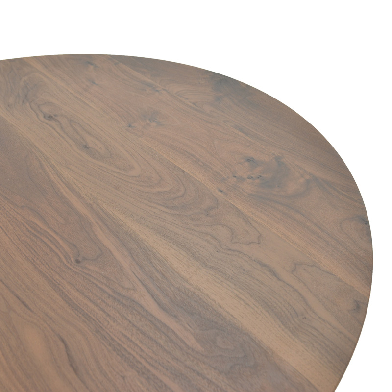 Масичка за бисквити MDF в орехов цвят Φ120x76см - Image 4
