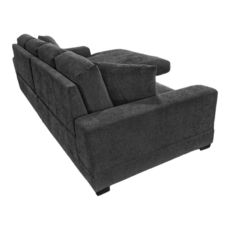 Ъглов диван Cornerdo с обръщаем плат в антрацитен цвят 265x175x85см - Image 6
