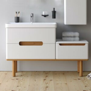 Шкаф за баня MASAL бял MDF 18мм лак 130 130x46x85см