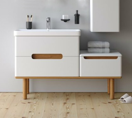Шкаф за баня MASAL бял MDF 18мм лак 130 130x46x85см