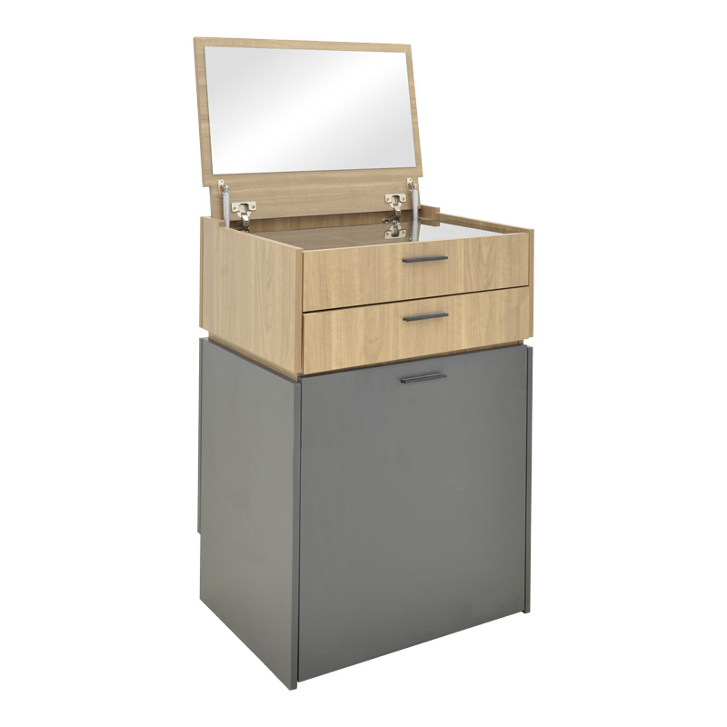 Шкаф за баня Sonlen антрацит-светъл орех 60x45x122 см