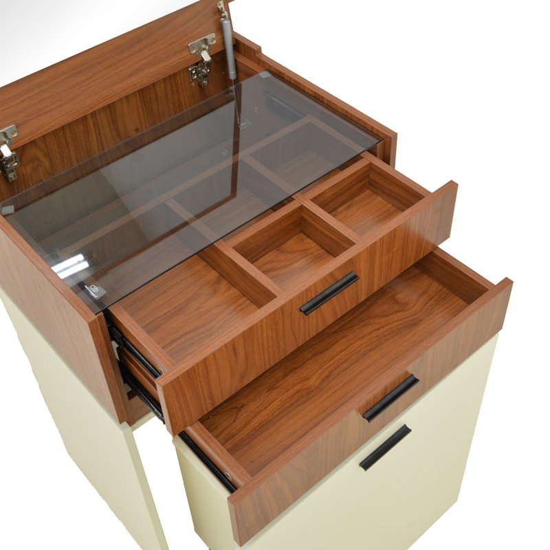 Шкаф за спалня Sonlen в цвят орех-крем 60x45x130 см - Image 8