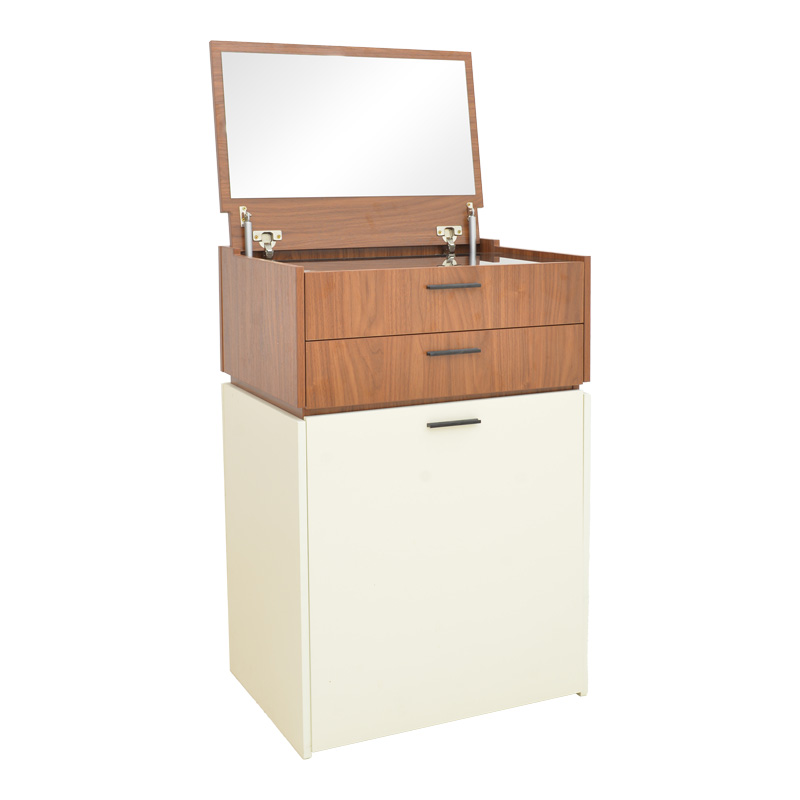 Шкаф за спалня Sonlen в цвят орех-крем 60x45x130 см