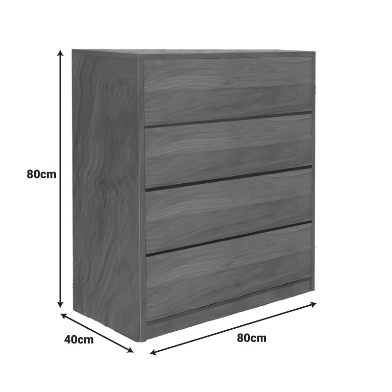 Скрин Kuanger от MDF в цвят орех 80x40x80см - Image 4