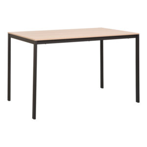Метална маса Faragio в естествен цвят с черни метални крака 120x75x75см