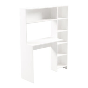 Бюро Janson с етажерка за книги в бяло 113.2x40x141.8 см