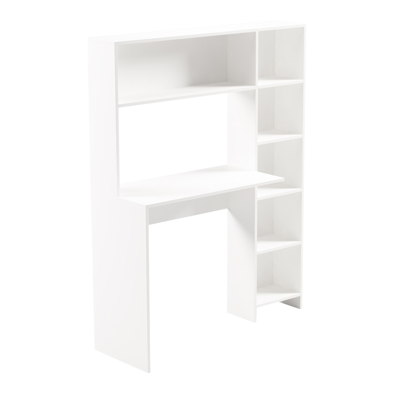 Бюро Janson с етажерка за книги в бяло 113.2x40x141.8 см