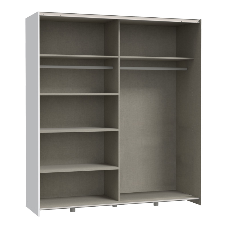 Noez I гардероб с две врати и рафтове в бяло 170.5x61x190.5см - Image 4