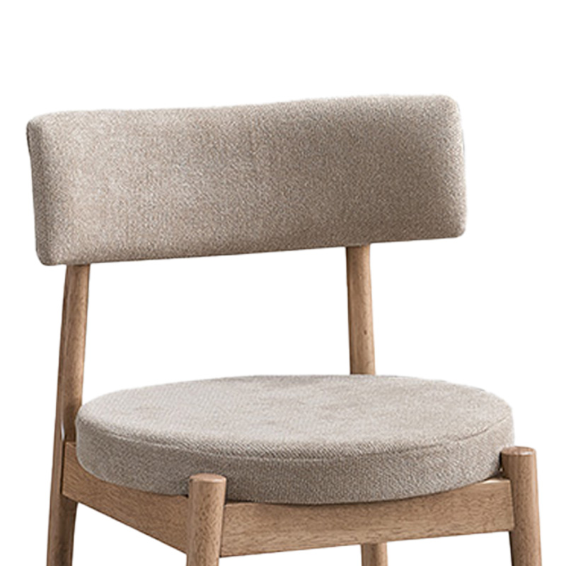 Стол Raudi от каучуково дърво в естествен почти бял нюанс 45.5x45.5x81см - Image 3