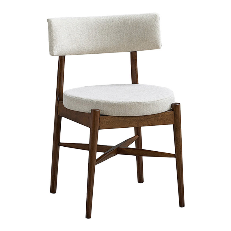 Трапезна маса Eleganza-Raudi комплект от 7 MDF в орехово-бял цвят 180x99x75.8см - Image 2