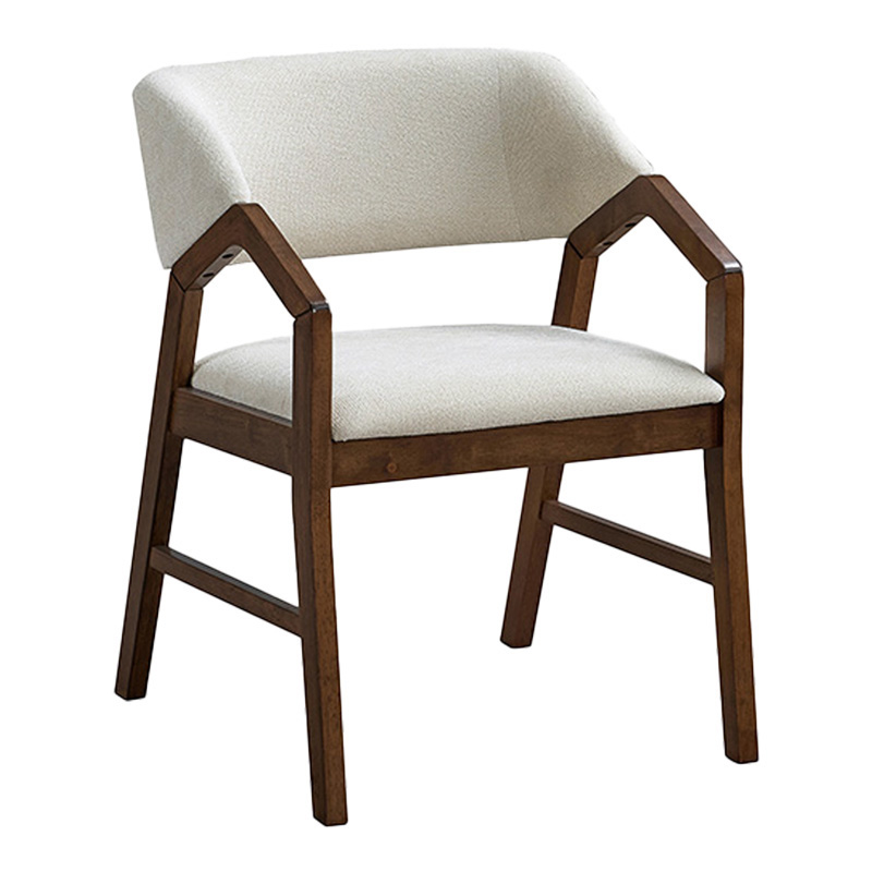 Трапезна маса Eleganza-Livia комплект от 7 MDF в орехово-бял цвят 180x99x75.8см - Image 2