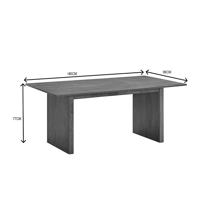 Трапезна маса Eleganza-Livia комплект от 7 MDF в орехово-бял цвят 180x99x75.8см - Image 7