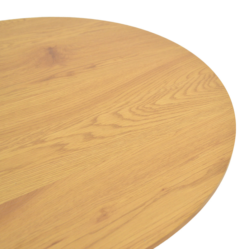 Холна маса Dovel от MDF в цвят сонома-черно Φ70x40см - Image 4