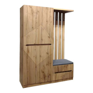 Мебели за входно антре Zomie в дъбов цвят 131x41.5x180.4см