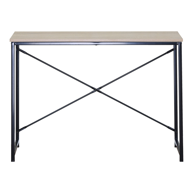 Работно бюро Bailon в дъбов цвят с черен метал 100x40x70см - Image 3