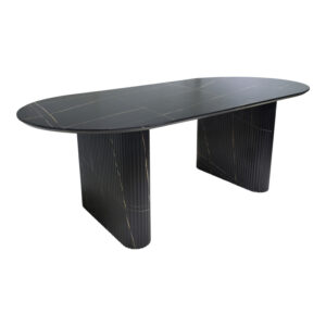 Маса Nembou от MDF в черен мраморен абажур 210x100x76см