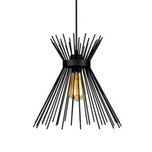 Таванна лампа Candle I E27 метална черна Φ25x30см
