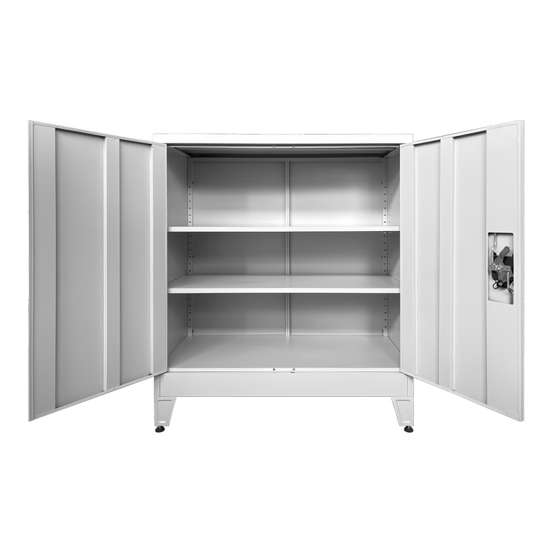 Метален шкаф Armon в светло сиво 90x45x100см - Image 3