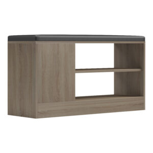Стойка за обувки-табуретка Deboule 8 чифта в цвят sonoma-black 90x30x46см