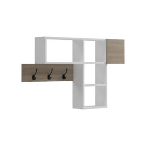 Стенна закачалка Wenia в цвят sonoma-white 99.5x15x61см