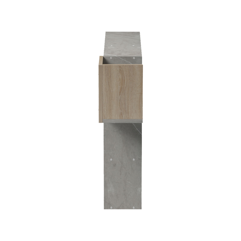 Стенна закачалка Wenia в цвят sonoma с бежов мрамор 99.5x15x61см - Image 5