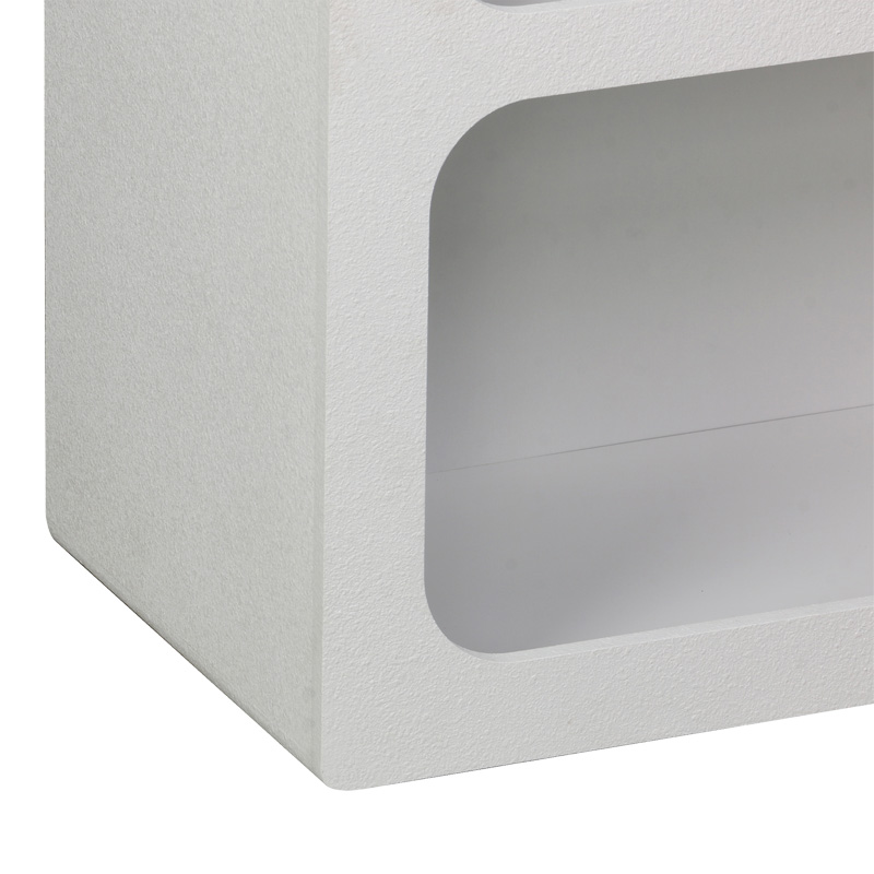 Библиотека-рафт Emersi от MDF в бяло 70x35x100 см - Image 6