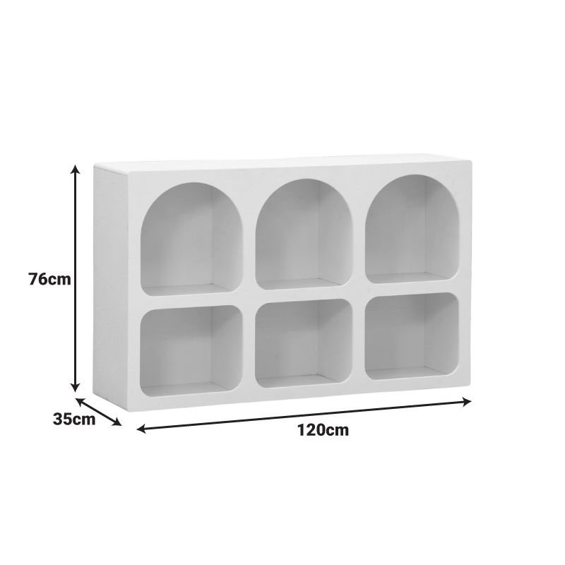 Бюфет Emersi с MDF рафтове в бяло 120x35x76см - Image 7