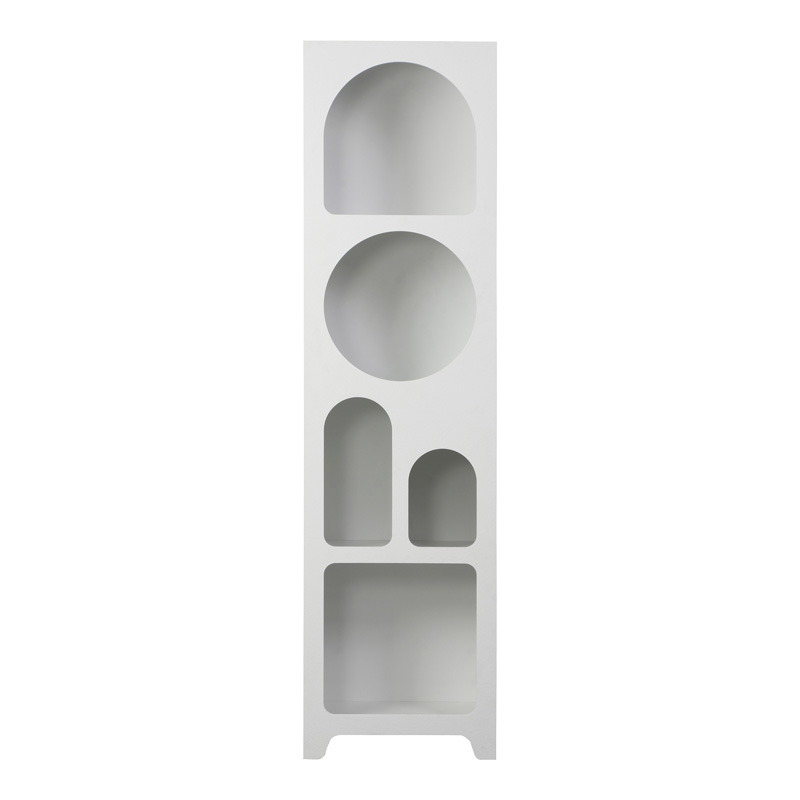 Библиотека Emersi от MDF в бяло 48x35x180 см - Image 2