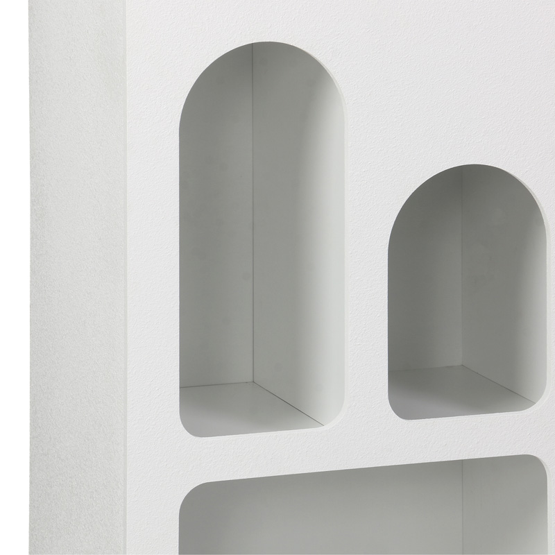 Библиотека Emersi от MDF в бяло 48x35x180 см - Image 4