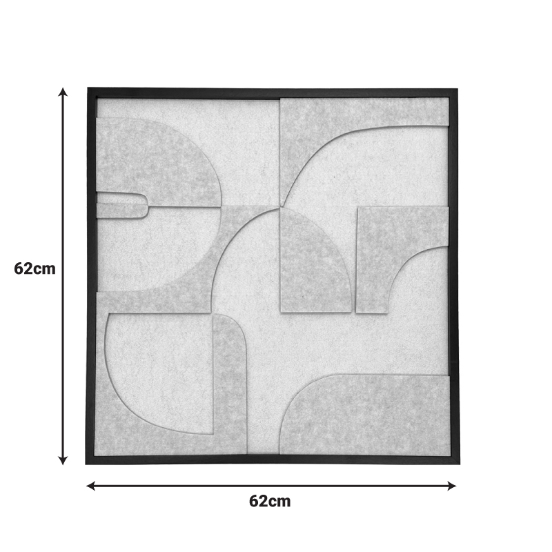 Картина с рамка Jeire бяла 62x2.5x62см - Image 2