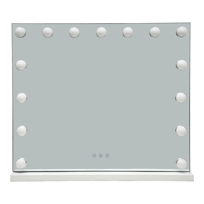 Холивудско LED огледало метално бяло 60x12x52.3 см