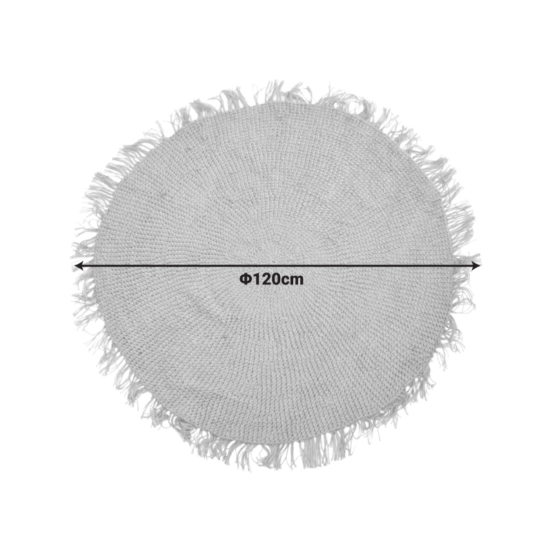 Килим от юта Chata в естествен нюанс Φ120x1см - Image 2