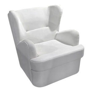 Кадифено кресло Regalo в бяло 75x88x85см