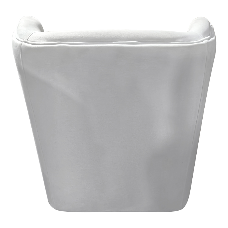 Кадифено кресло Regalo в бяло 75x88x85см - Image 5