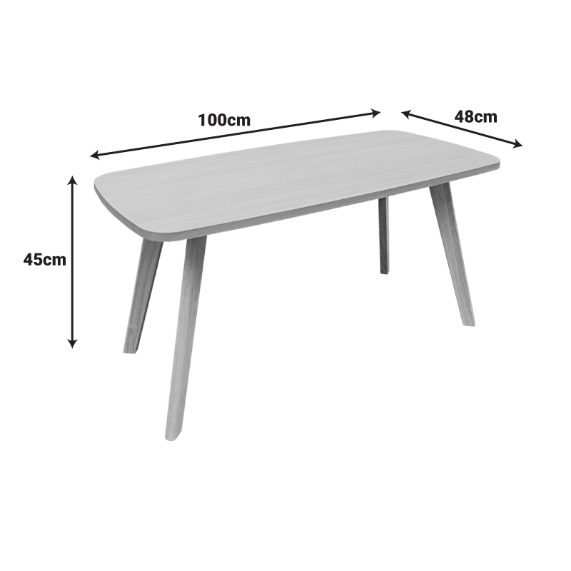 Холна маса Komela от MDF в естествен цвят 100x48x45см - Image 4