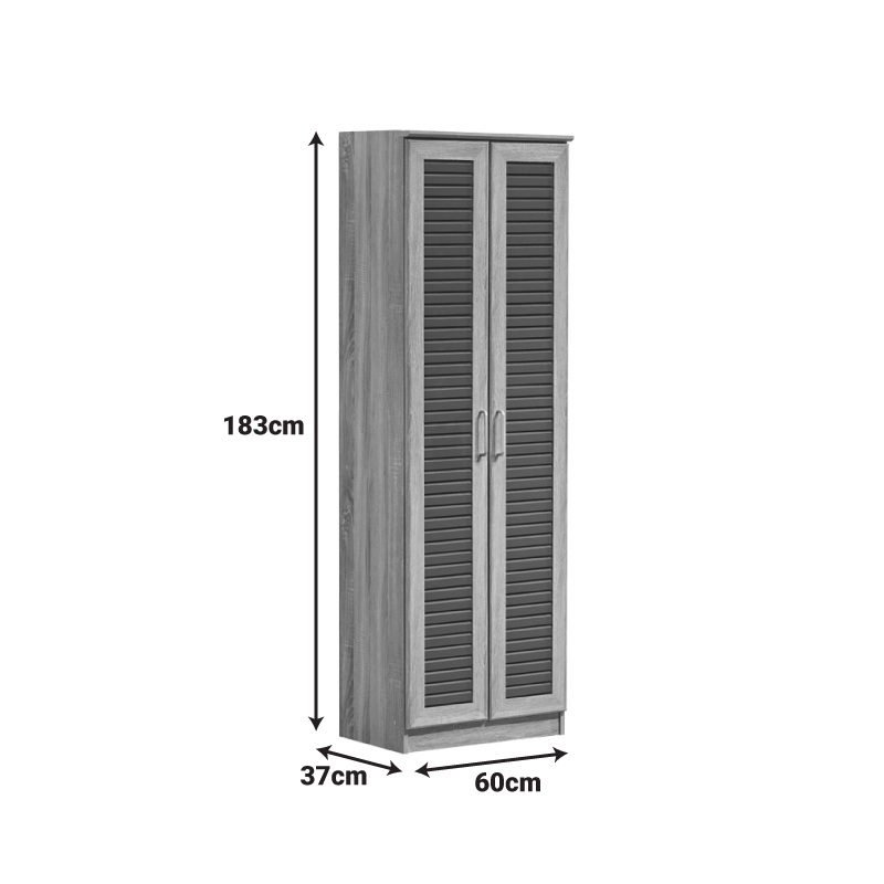 Гардероб-стойка за обувки SANTE 21 чифта в цвят сонома-антрацит 60x37x183см - Image 5