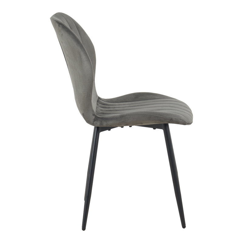 Кадифен стол Jelour в цвят антрацит 46.5x60x84см - Image 3