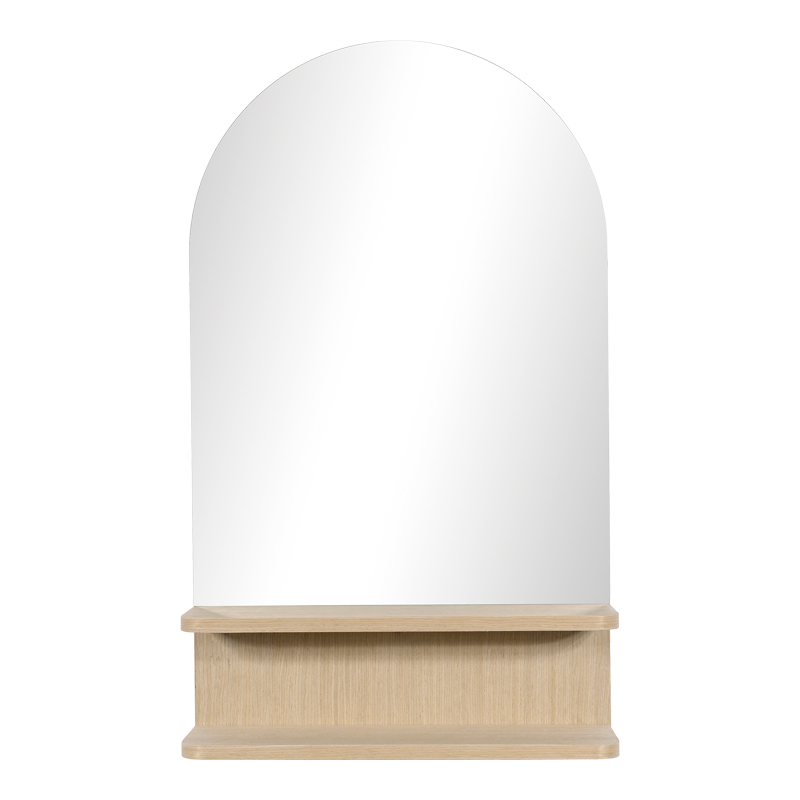 Огледало с рафт Mensola mdf в естествен нюанс 45.7x12.7x76.2см - Image 3