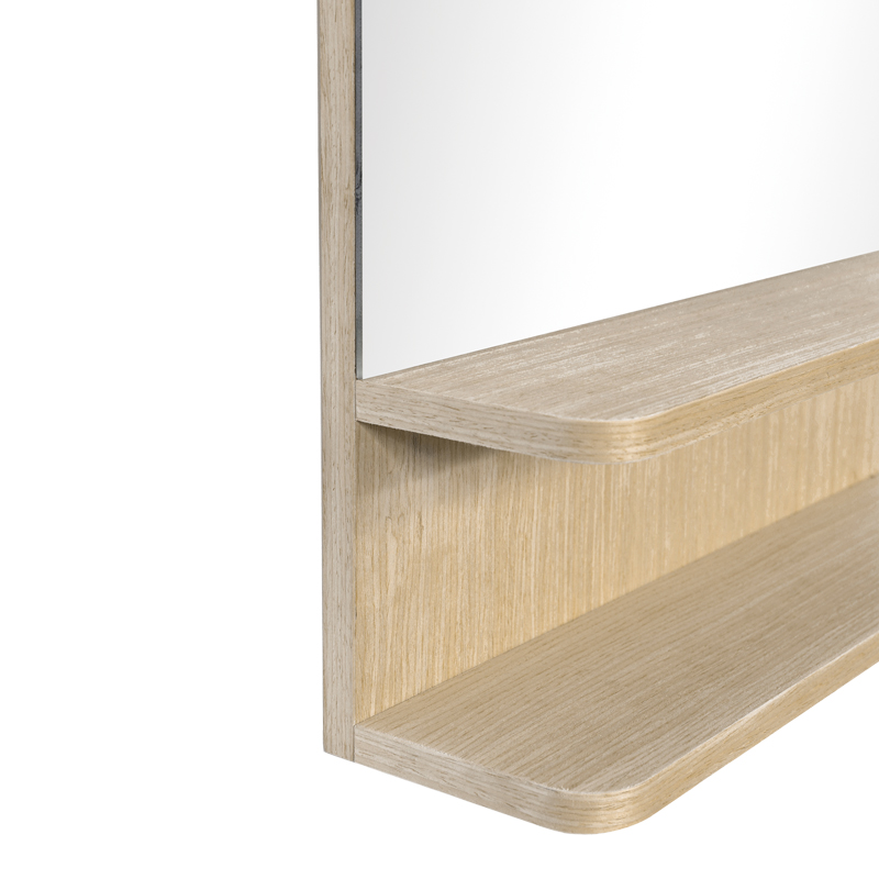 Огледало с рафт Mensola mdf в естествен нюанс 45.7x12.7x76.2см - Image 4