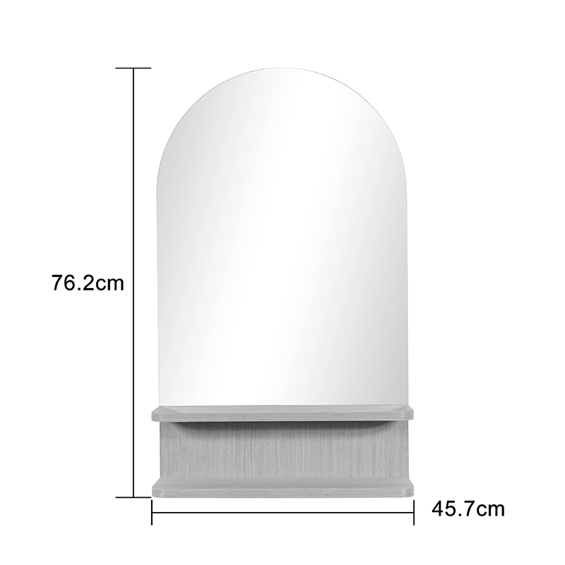 Огледало с рафт Mensola mdf в естествен нюанс 45.7x12.7x76.2см - Image 5