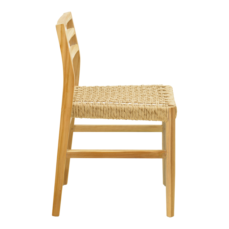 Стол Tuga рамка от тиково дърво с въже в естествен нюанс 50x58x86см - Image 4