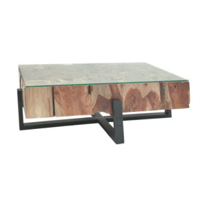 Холна маса Borth от тиково дърво в естествен нюанс 135x90x40см