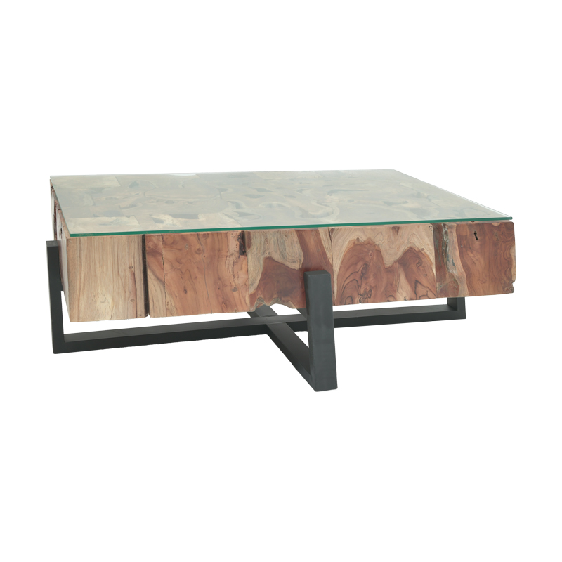 Холна маса Borth от тиково дърво в естествен нюанс 135x90x40см