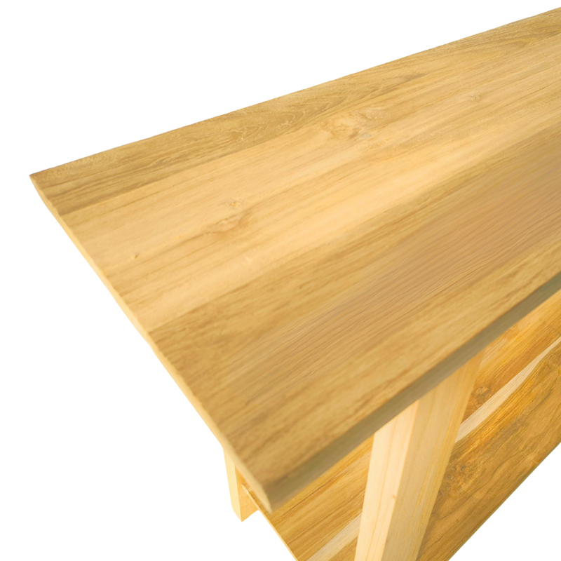 Конзола от тиково дърво Decoza в естествен нюанс 140x40x80см - Image 2